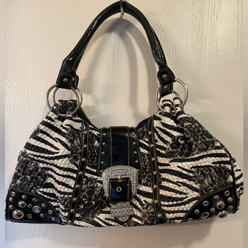 Y2K Zebra Print Women's shoulder bag